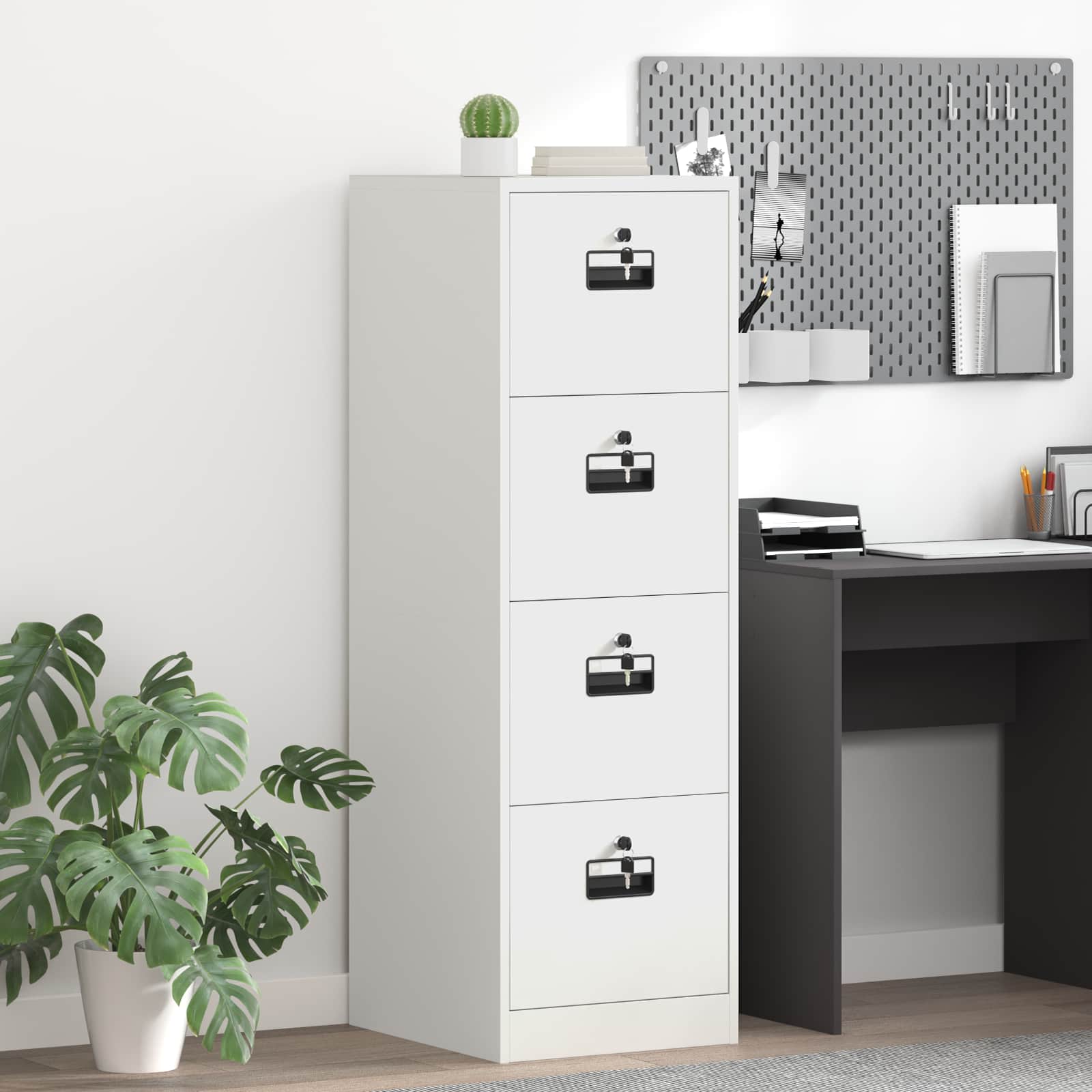 Szafka na dokumenty Biały 44 x 50 x 139 cm Stal zimnowalcowana vidaXL