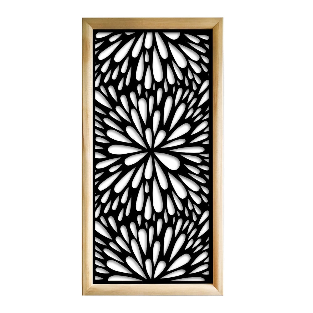 SQUIRT - Prostokątne moduły dekoracyjne z drewna i PVC - Rozmiar 47x94 cm - Grubość 47 mm - Kolor wewnętrzny CZARNY