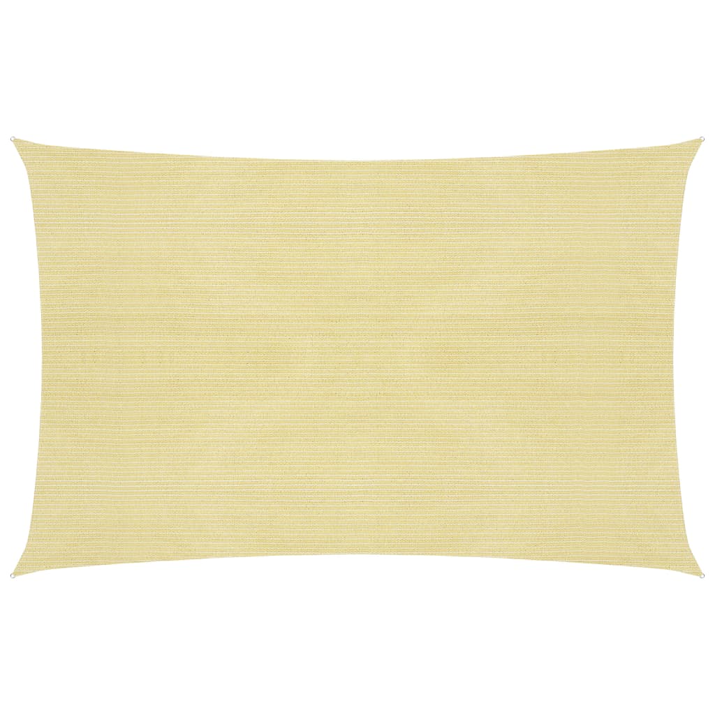 Żagiel przeciwsłoneczny beżowy, 160 g/m², 4 x 5 m, wykonany z HDPE, osłona przeciwsłoneczna do ogrodu, tarasu lub balkonu