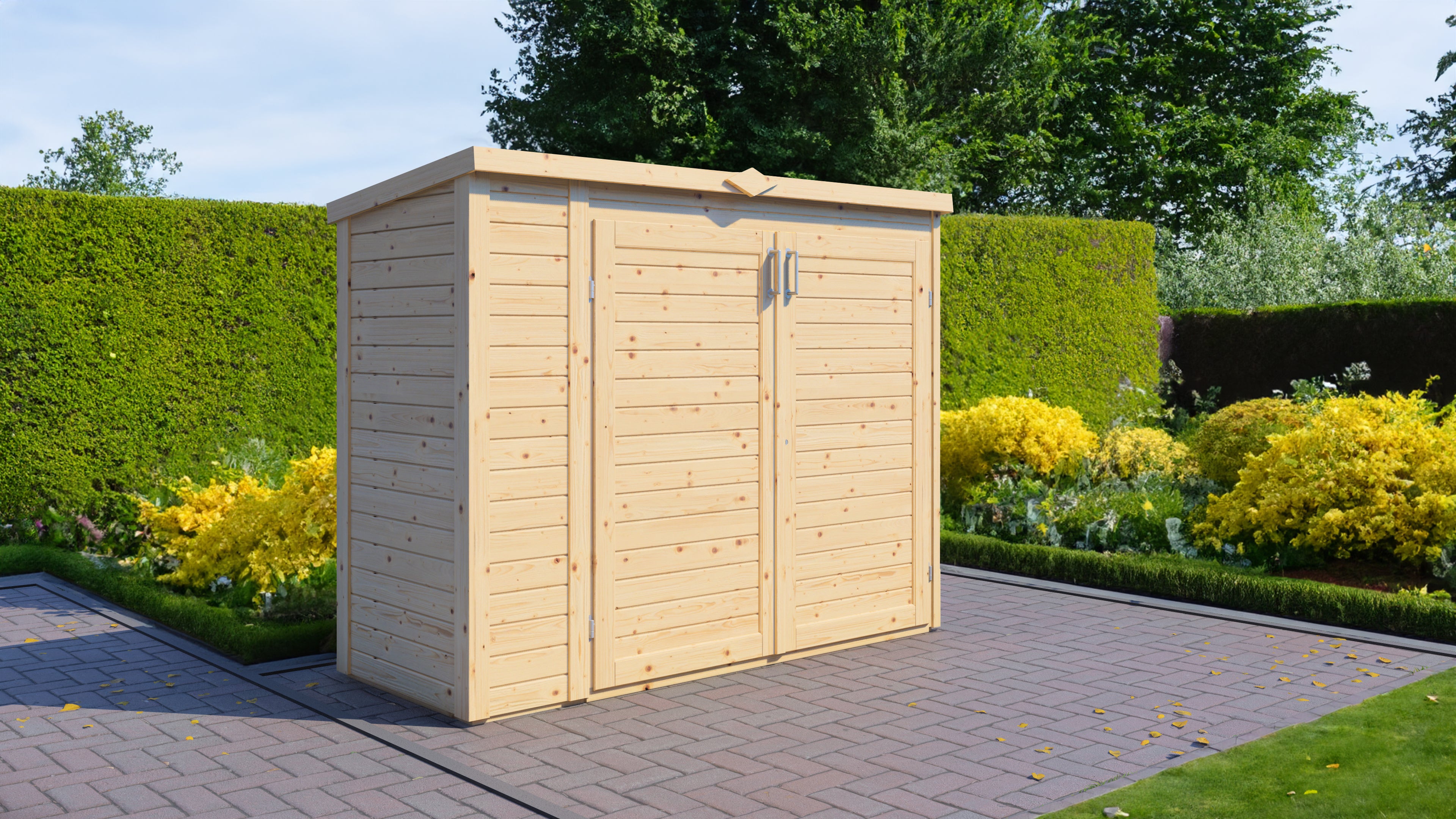 Skrzynia ogrodowa BERTILO Multibox 3 z podłogą, ściany 14 mm, niepomalowana