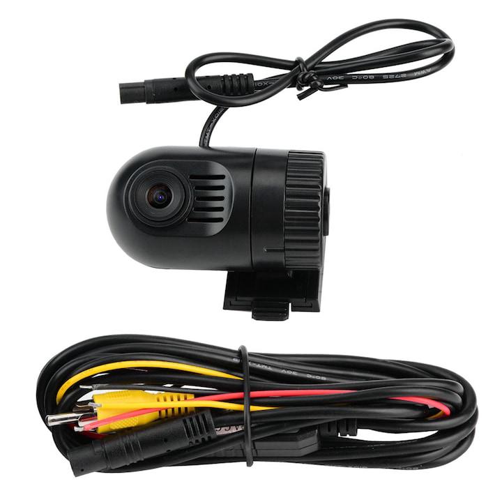 KkvoGmle DVR 1080p HD kamera samochodowa, 12 MP, szeroki kąt 140°, nagrywanie wideo.
