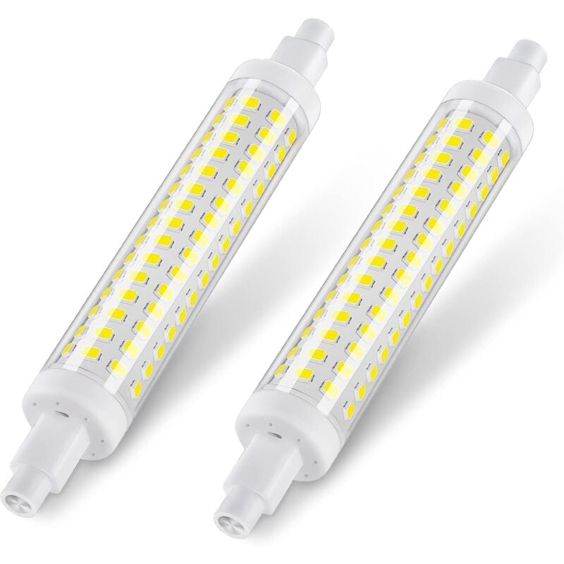 Żarówka LED R7s 118 mm, chłodne białe światło 6000 K, 9 W (odpowiednik żarówki halogenowej 125 W), 1300 lumenów, gniazdo R7s, opakowanie 2 szt.