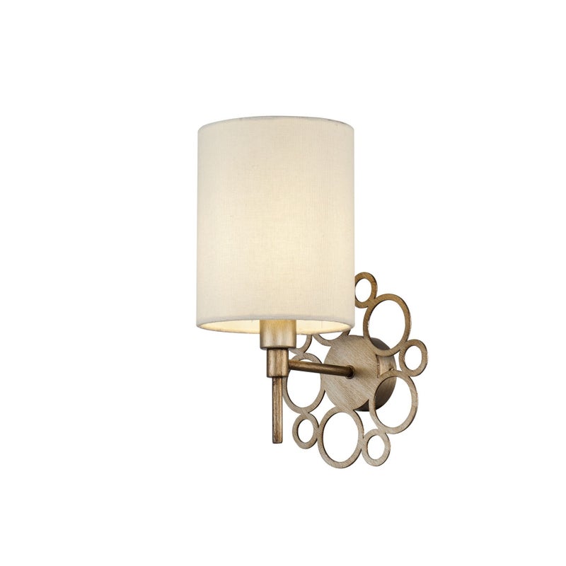 Lampa ścienna klasyczna z abażurem Anna Maytoni H007WL-01G