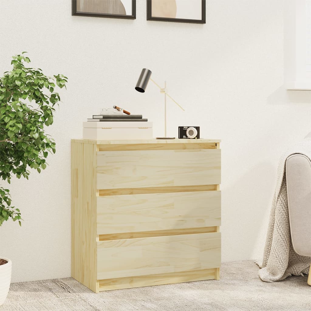 Szafka nocna, 60x36x64 cm, lite drewno sosnowe vidaXL