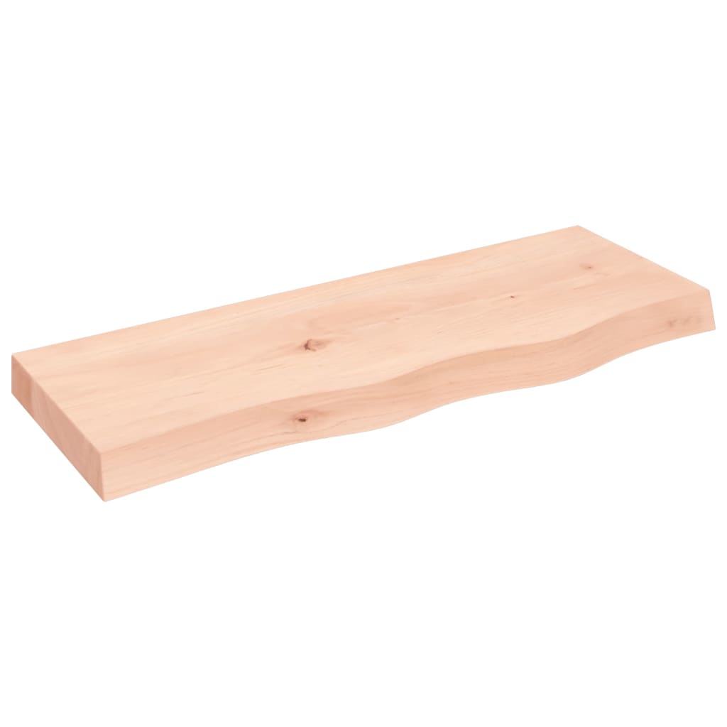 Blat Łazienkowy Surowy z Litego Drewna 80x30 cm Brązowy