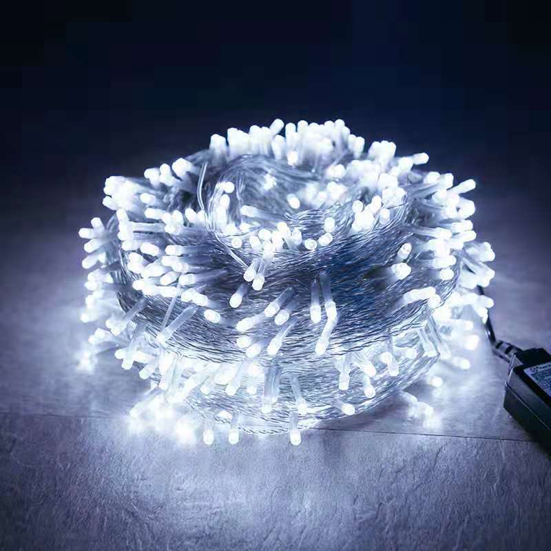 Lampa zewnętrzna, czysto biała, 10M, 80 LED, wodoodporna IP44, odpowiednia do sypialni, balkonu, ogrodu, na balustradę, na Boże Narodzenie, do dekorac