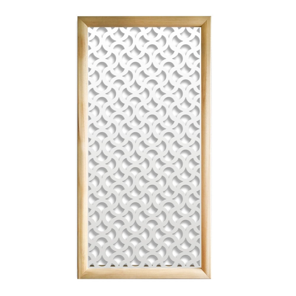 DROPS - Prostokątne moduły dekoracyjne z drewna i PVC - Rozmiar 47x94 cm - Grubość 47 mm - Kolor wewnętrzny BIAŁY