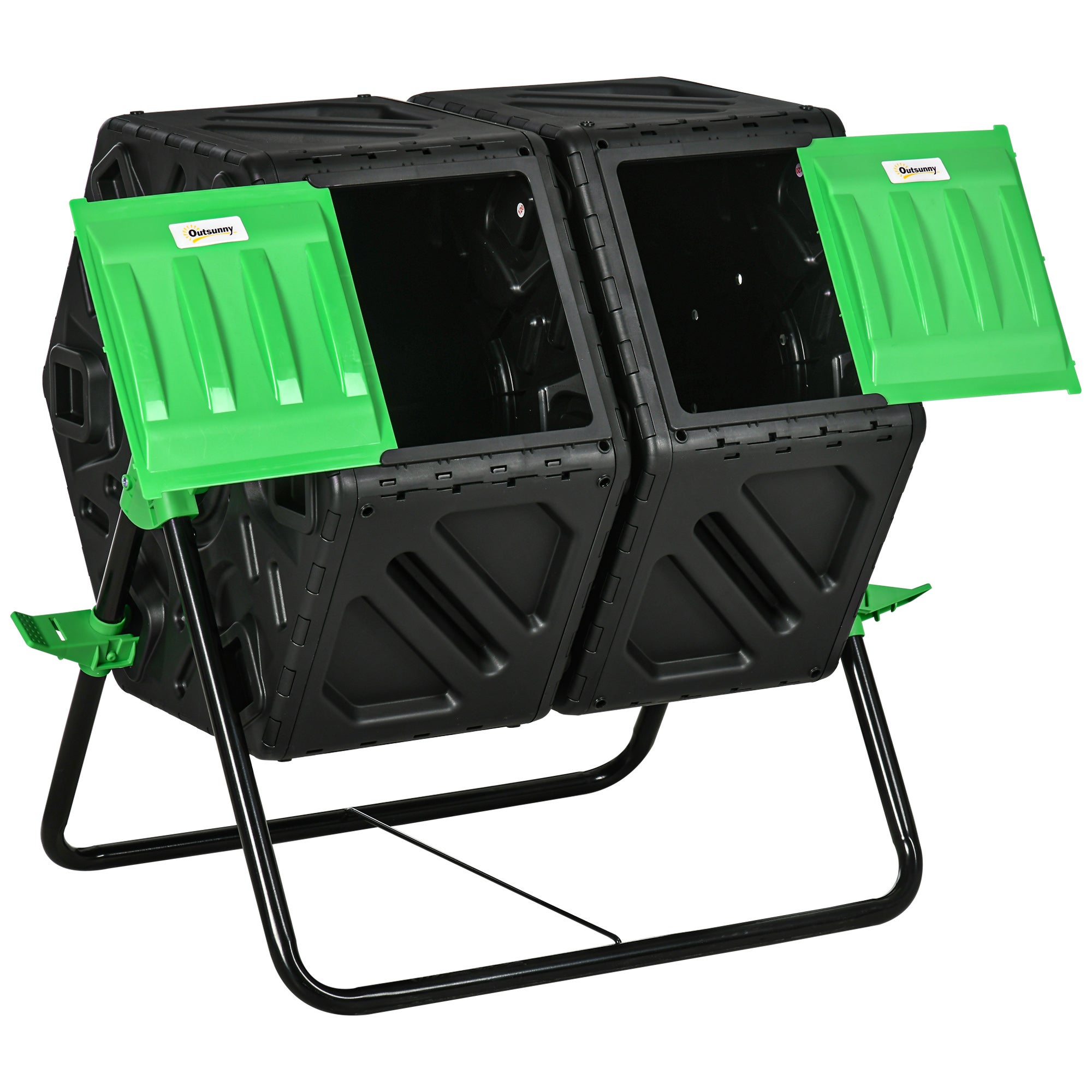 Kompostownik dwukomorowy 130L – czarny