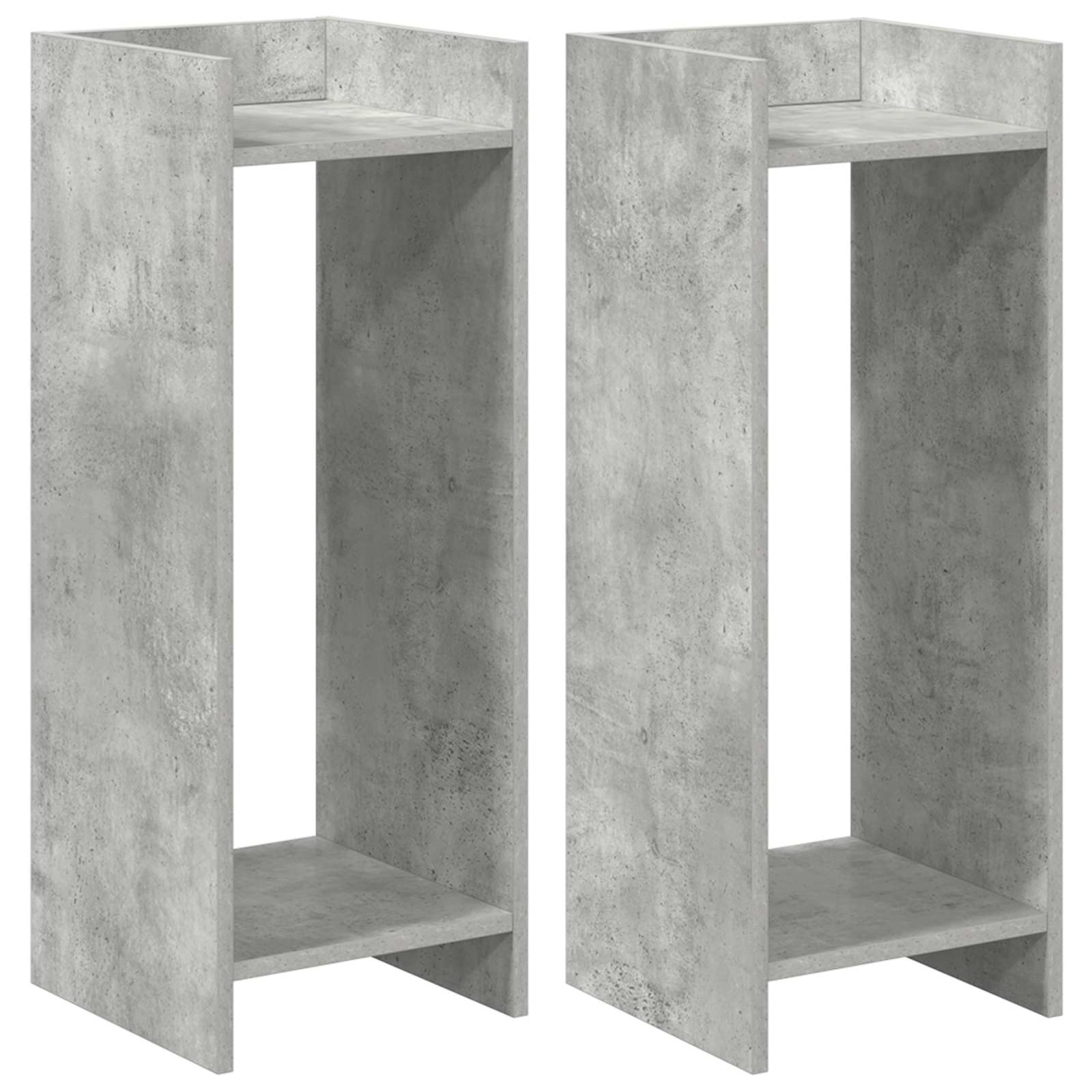 2x Stojak na Rośliny 80 cm Szarość Betonu 30x30x80 cm