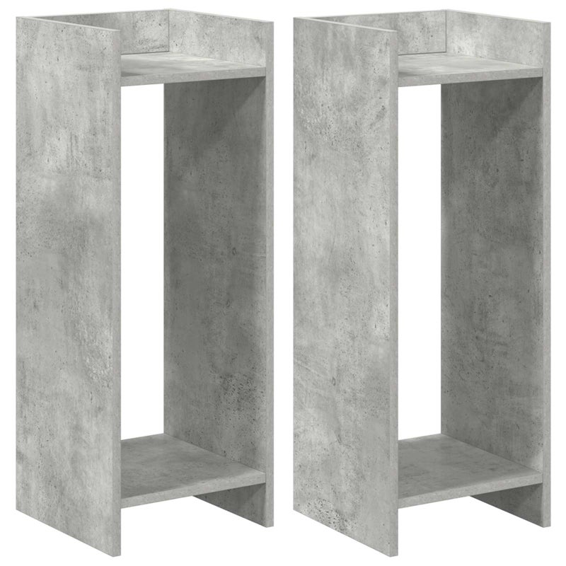 2x Stojak na Rośliny 80 cm Szarość Betonu 30x30x80 cm
