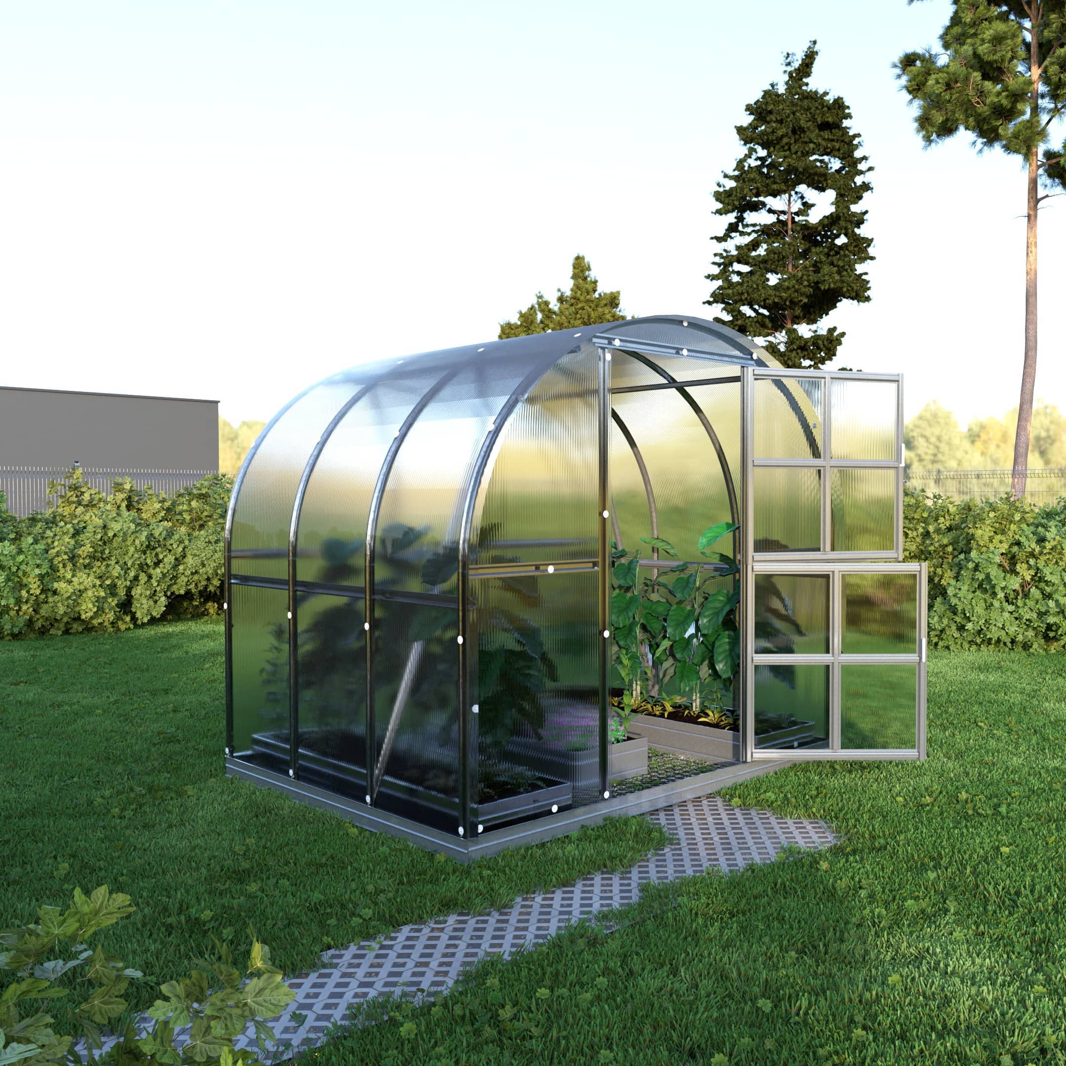 Szklarnia KLASIKA ARCH 3 x 2 m (6 m²), 4 mm z powłoką z poliwęglanu 1szt.