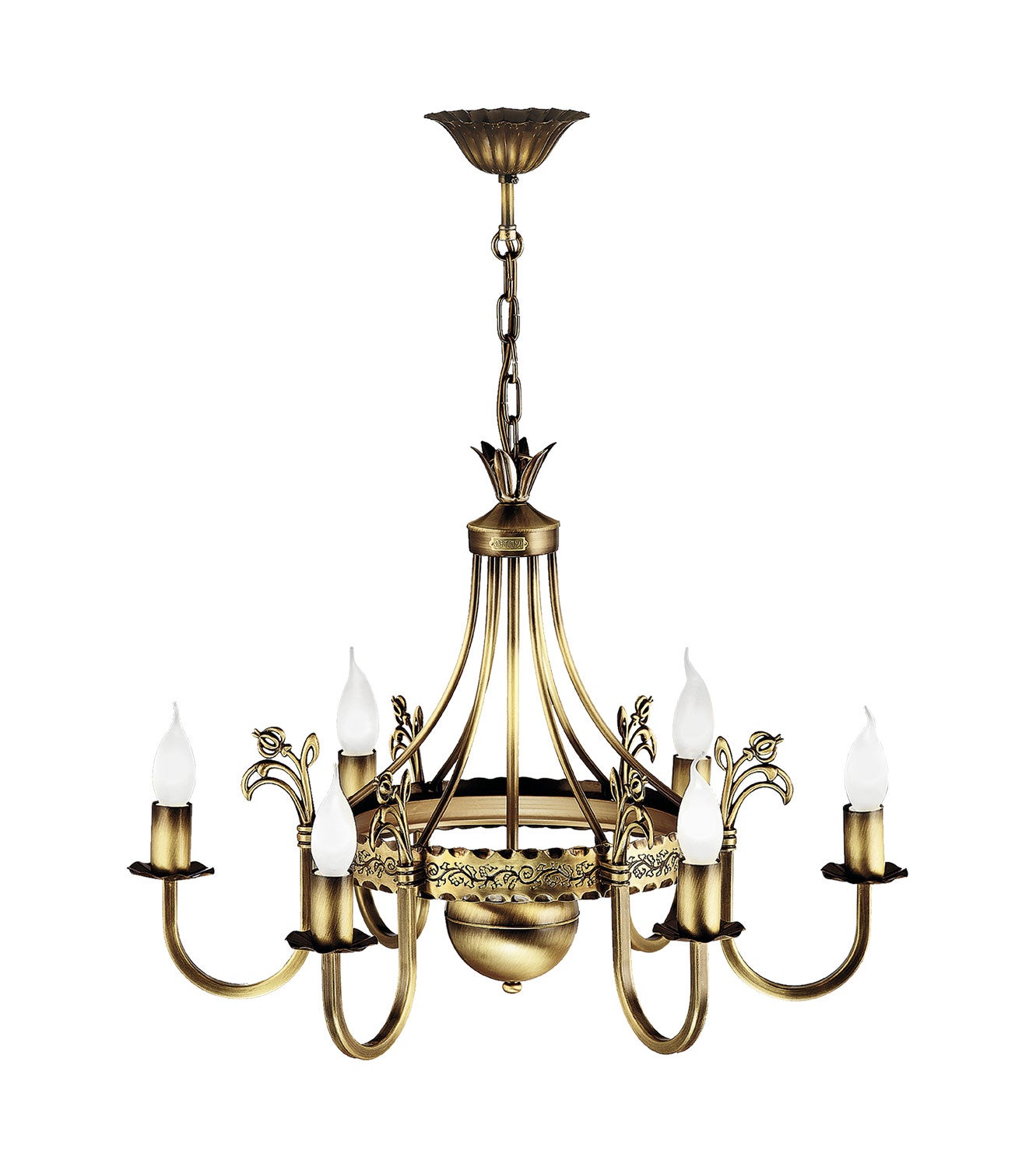 Żyrandol KORONA 6xE14 Jupiter złoty E14 68x62x62 cm 1 szt.