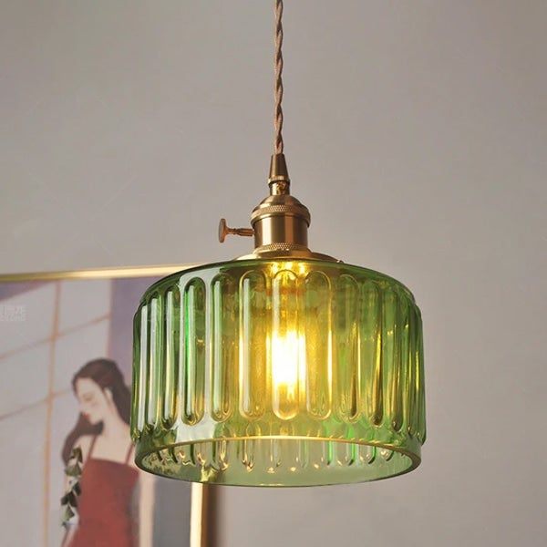 Lampa wisząca LED z kloszem ze szkła i oprawką z mosiądzu Regulowany kabel m Dekoracyjne oświetlenie do nowoczesnych wnętrz ciepłe światło