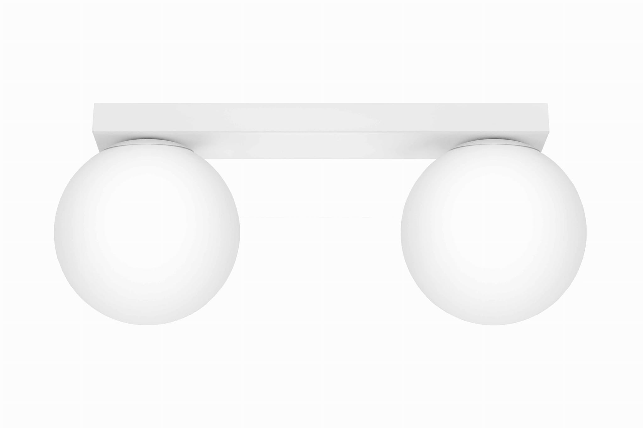 Plafonnier Acier Blanc G9 2 Yoli