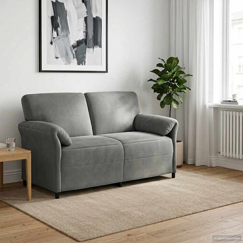 Sofa dwuosobowa ciemnoszary 158 x 83 x 95 cm Welur vidaXL