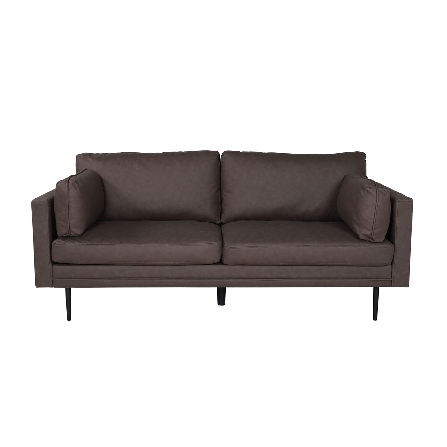 Boom sofa 3 osób skóra syntetyczna brązowy.