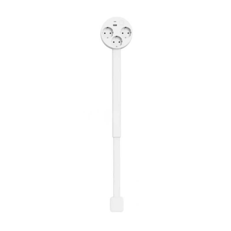 Moc outlet extender Accesses hard-to-reach outlets Cechy USB-A, USB-C i 3 AC outlets Extends około 47.5-67.5cm 180° rotatable do używać behind sofas