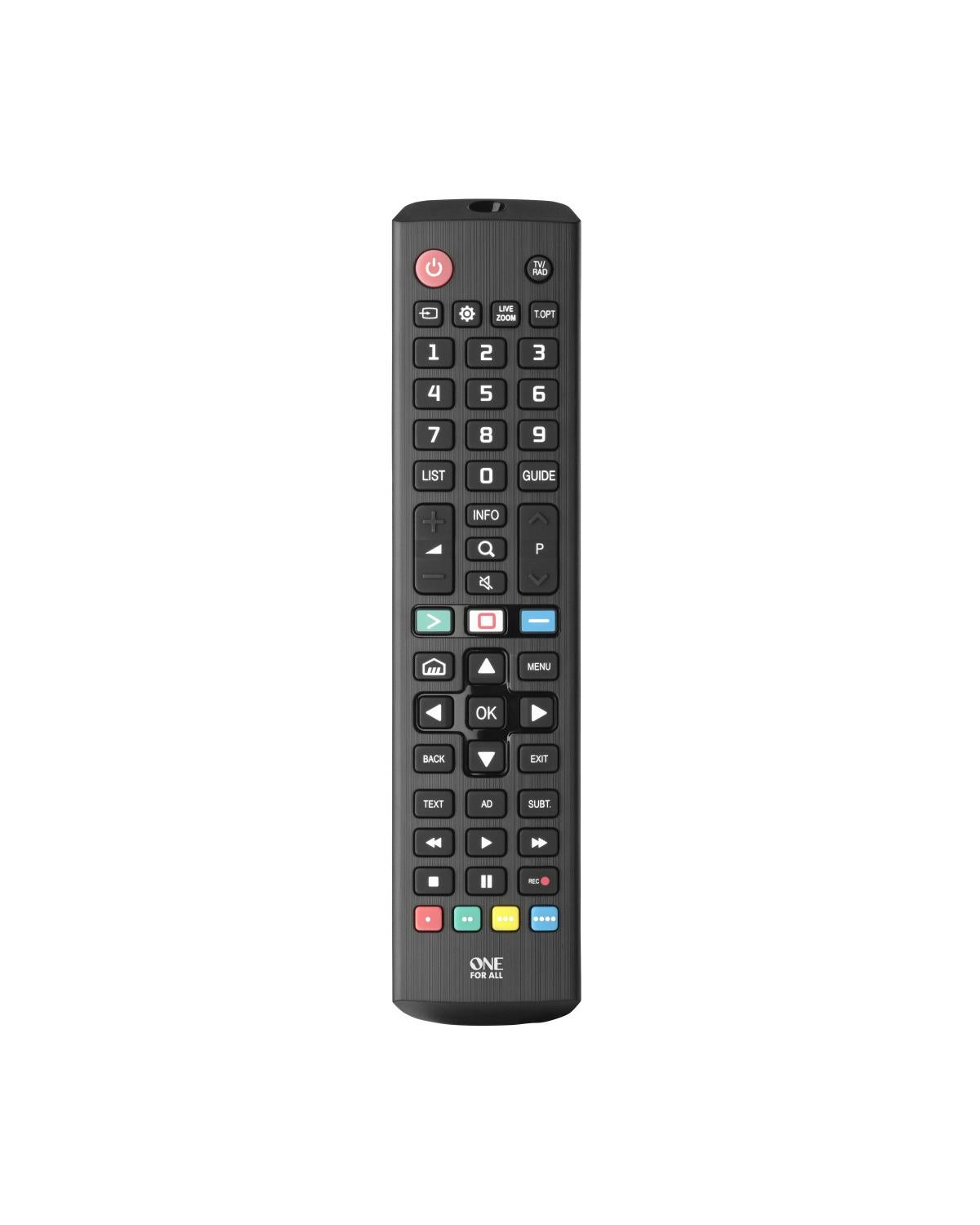 Pilot uniwersalny one-for-all do TV LG regulacja głośności i skróty streaming