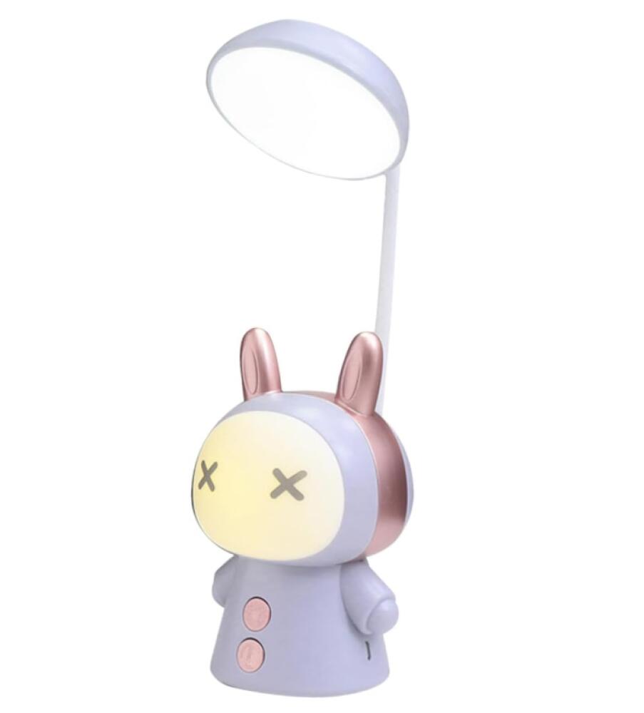 Lampka nocna LED z akumulatorem USB, fioletowa lampka nocna LED, regulowane światło dla uczniów, dekoracja biura i sypialni, wielofunkcyjna kreatywna