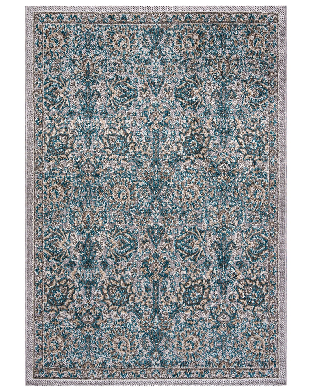 Dywan zewnętrzny/wewnętrzny orientalny Saronno Blu Mazovia 200x300cm wodoodporny na balkon, taras, niebieski 1 szt.