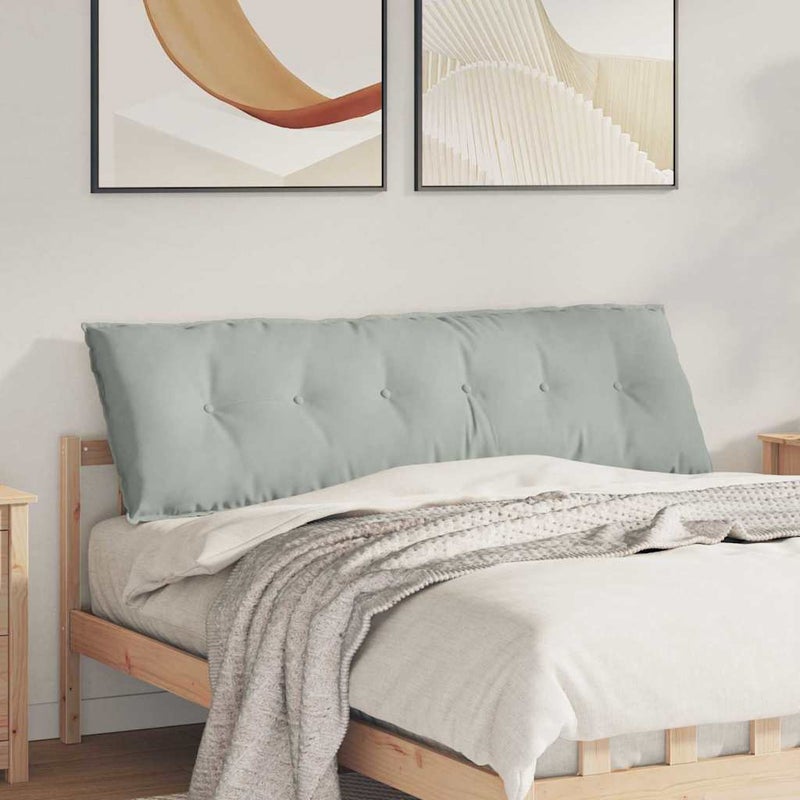 Poduszka na plecy Jasnoszary 160 x 50 cm Tkanina sztruksowa vidaXL