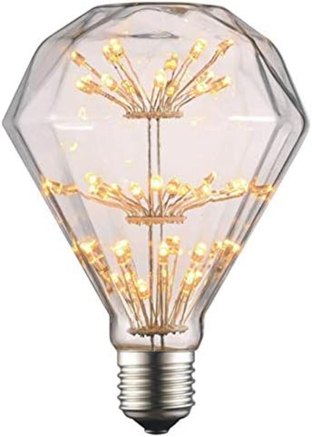 Żarówka LED D95 (3W, E27) – Ciepła Biel 2200K, Filament Vintage, Efekt Gwiaździsty – Dekoracyjne Oświetlenie Nastrojowe