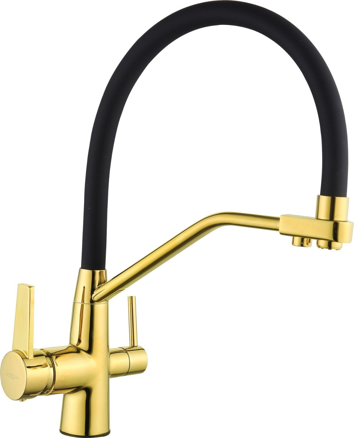 Mexen Duo bateria kuchenna, złota/czarna - 671701-57