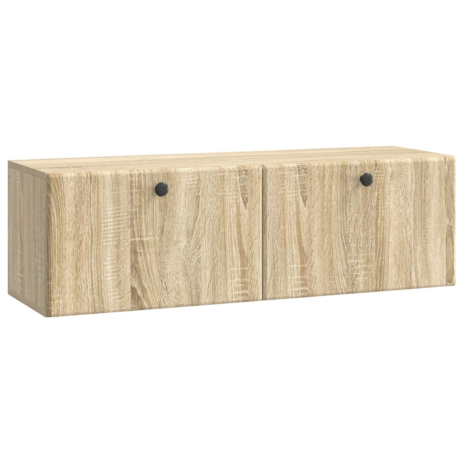 Szafka RTV montowana na ścianie 98 x 31 x 30 cm dąb Sonoma
