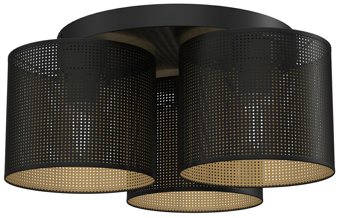 Lampa wisząca Loft shade czarny mat-złota 3xE27x15W metal wym:18x45x45cm IP20 Luminex