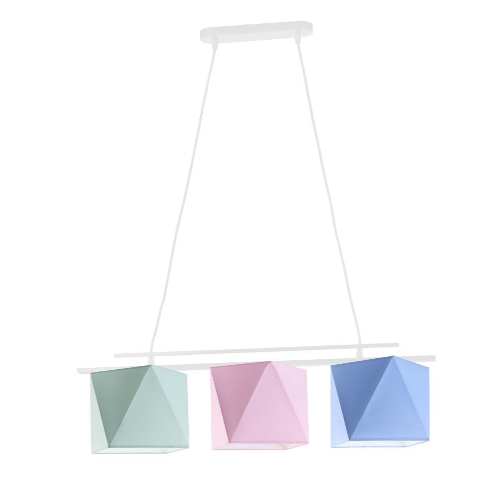 Lampa wisząca zwis żyrandol sufitowa z abażurami diament BARCELONA Z3