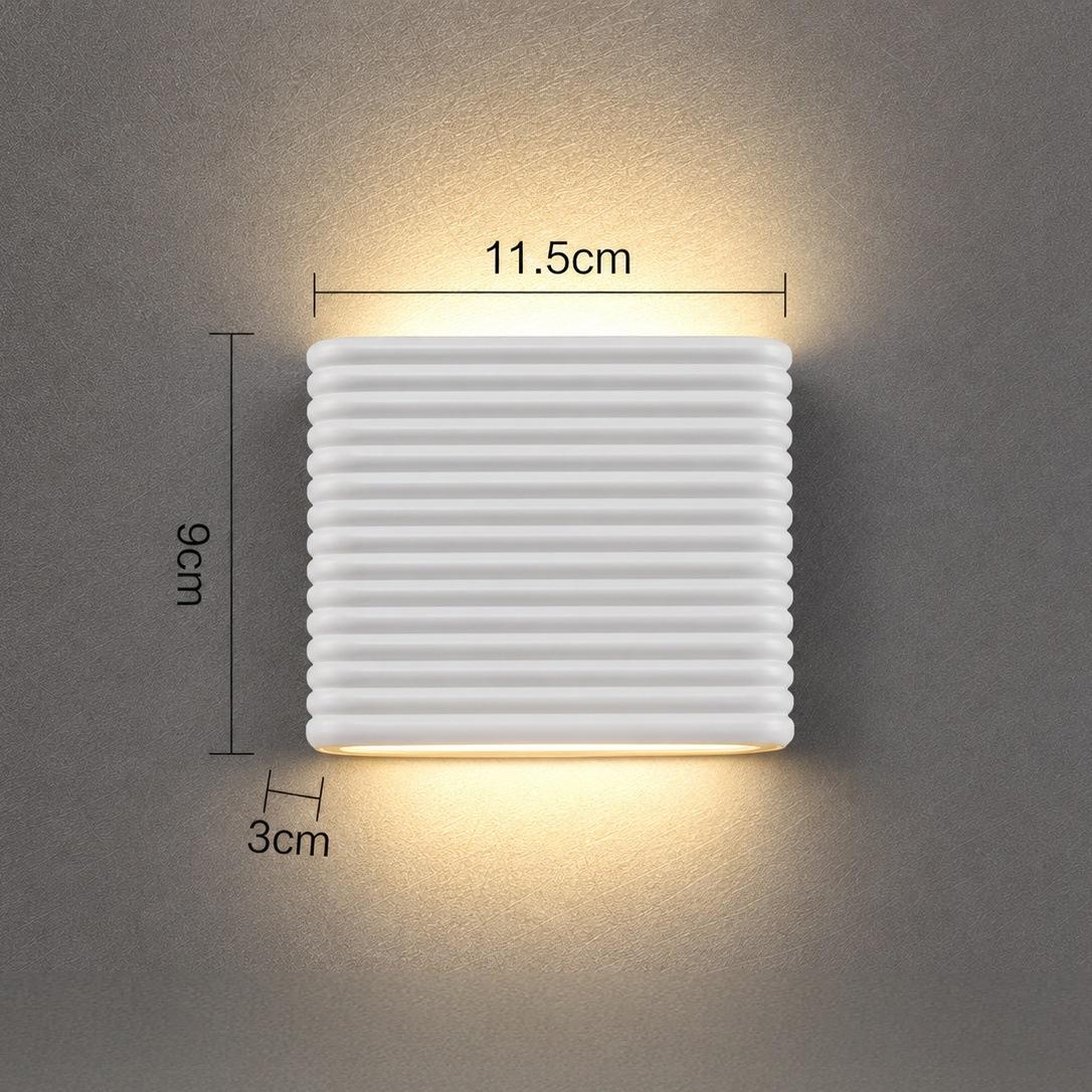 Nowoczesna, minimalistyczna lampa ścienna LED, wodoodporność IP65, lampka nocna, oświetlenie dekoracyjne wewnętrzne/zewnętrzne, 6 W 6000 K
