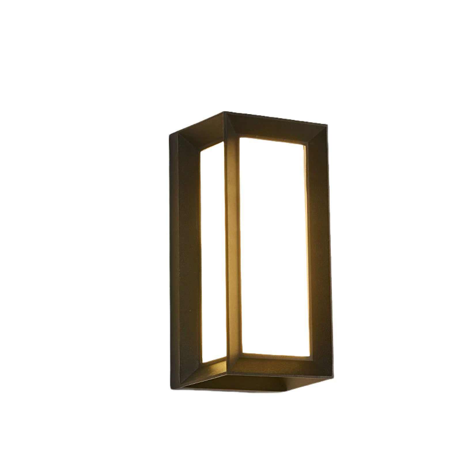 Nowoczesna lampa ścienna zewnętrzna LED, prostokątna lampa ścienna zewnętrzna, ciepłe światło 18 W