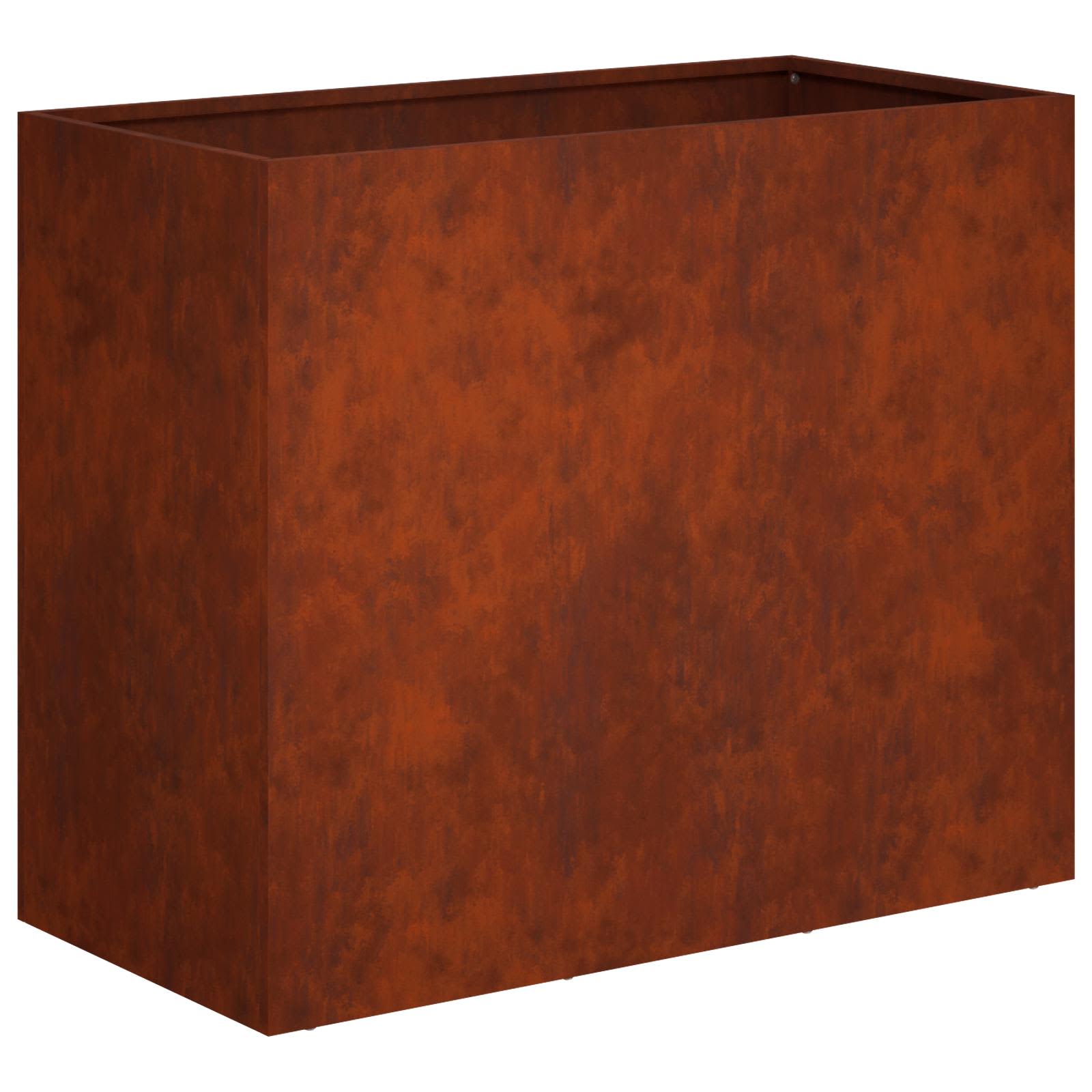 Donica Ogrodowa Corten 60x30x50 cm Rdzawa na Taras na Balkon na Kwiaty