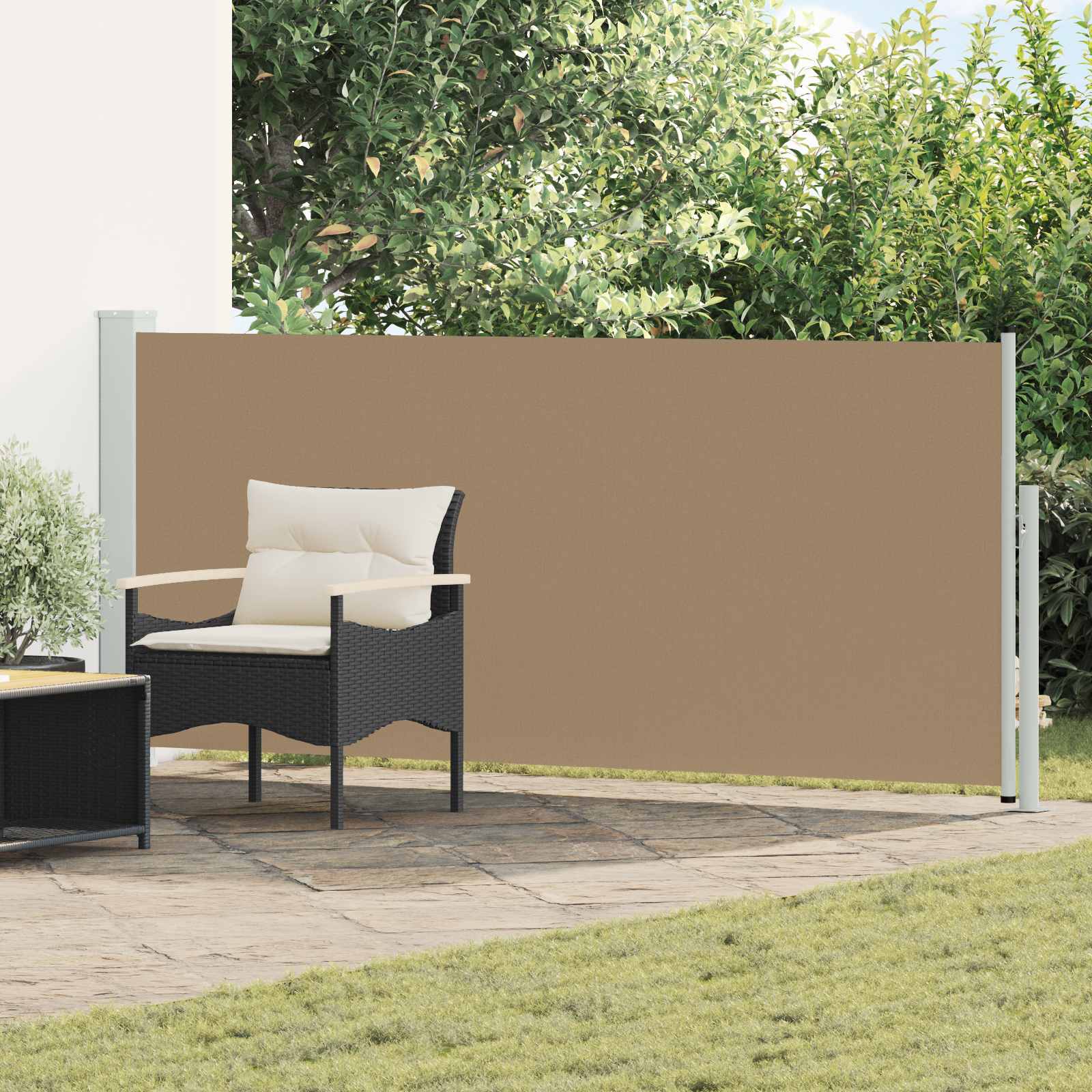 Rozkładany boczny markiz 120 x 300 cm Poliester Prostokątny vidaXL
