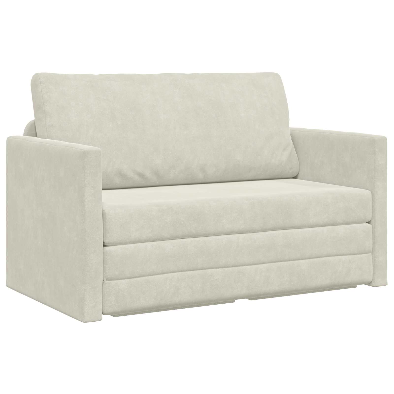 Sofa Bed Kremowy 124 x 71 x 78 cm Aksamit