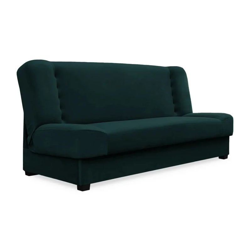 Wersalka Sofa Kanapa Rozkładana z Funkcją Spania Dwuosobowa Zielona PIANO
