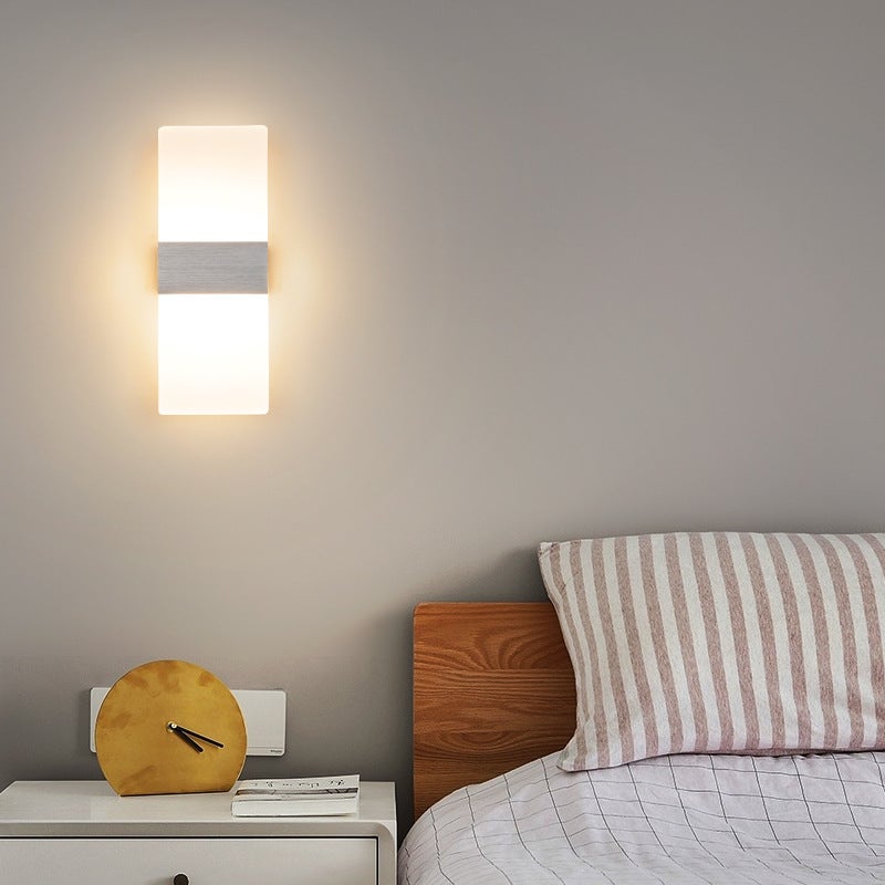 Wewnętrzna lampa ścienna LED, ściemniana w trzech kolorach, odpowiednia do sypialni, korytarzy, salonów, klatek schodowych itp.