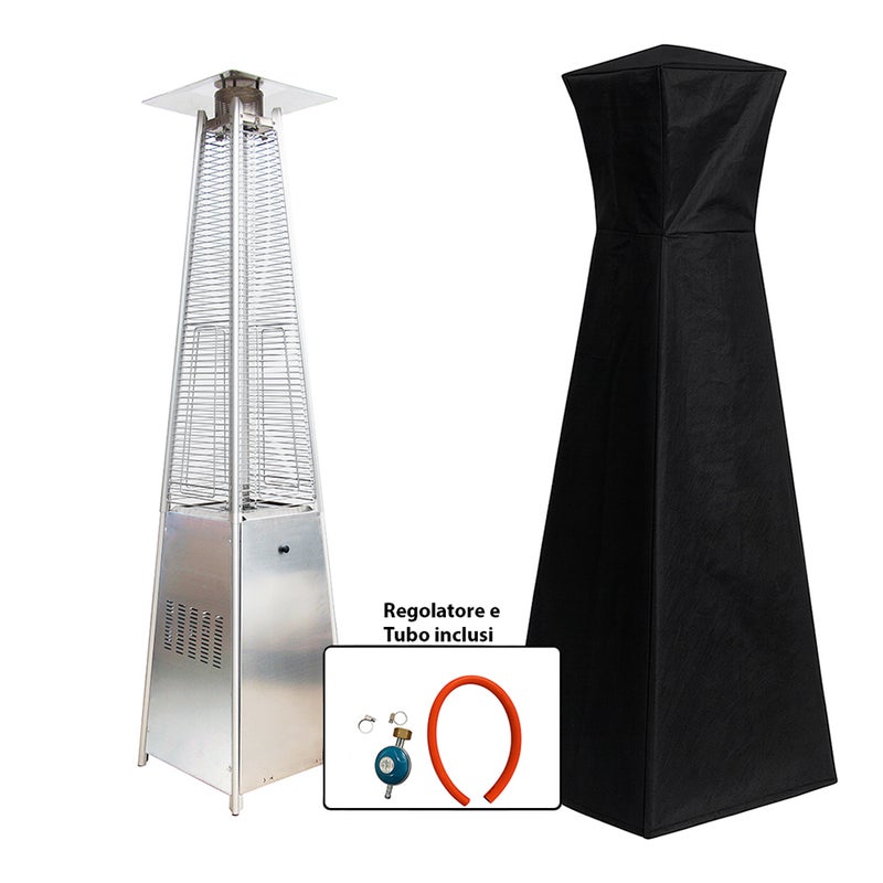 Tempo Style – grzejnik gazowy Pyramid (5 kW, 13 kW) | Stalowy grzejnik zewnętrzny