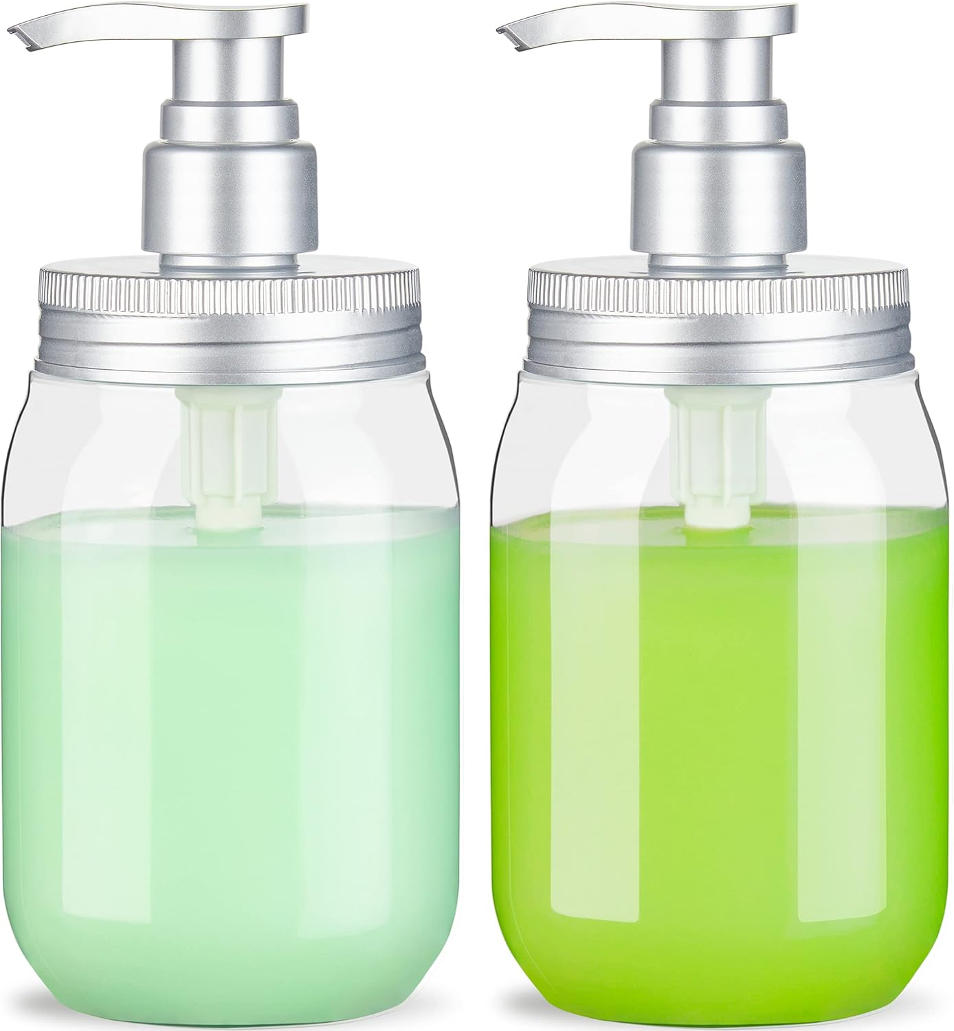 Flakon z Dozownikiem i Pompką Dozownik do Mydła / Butelki z Pompką Wielokrotnego Użytku Dozowniki do Balsamów i Mydła (450ML X 2)