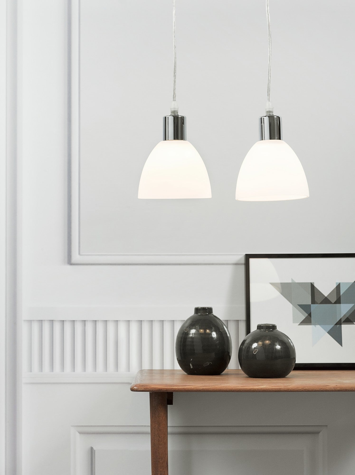 Zestaw 2 lamp wiszących chrom z ozdobnymi pierścieniami w 3 kolorach ø12cm RAY Nordlux