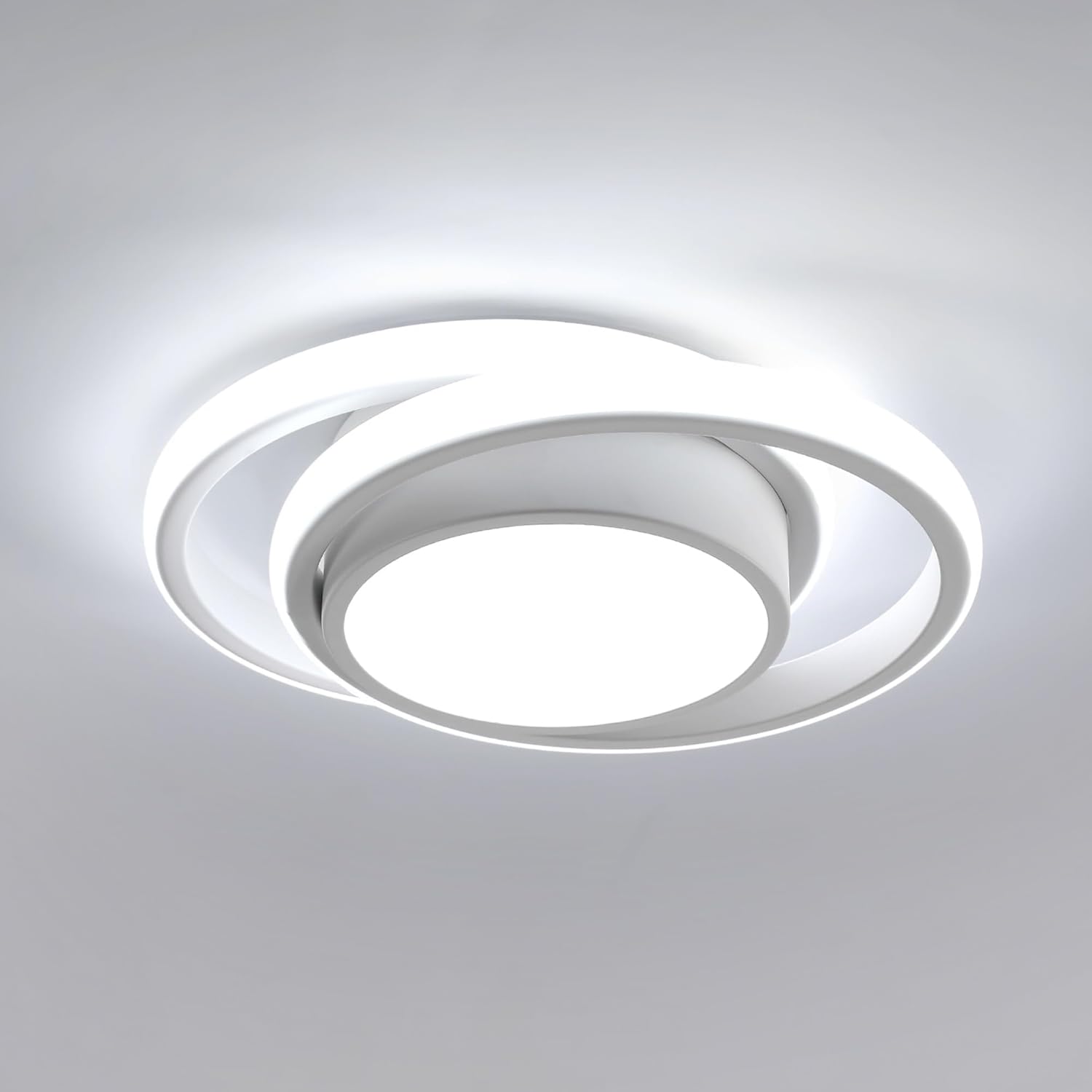 Lampa sufitowa LED 32W, okrągła, biała (białe światło), nowoczesny, minimalistyczny styl.