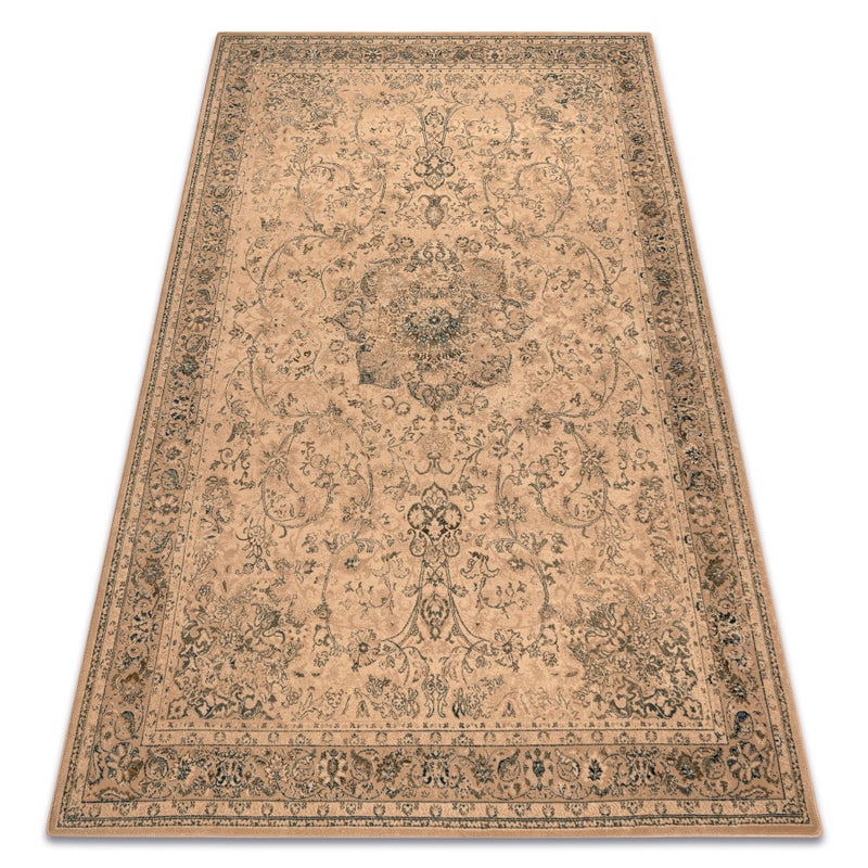 Dywan wełniany POLONIA KORDOBA25 Rozeta, ramka antyczny beż 170x235 cm