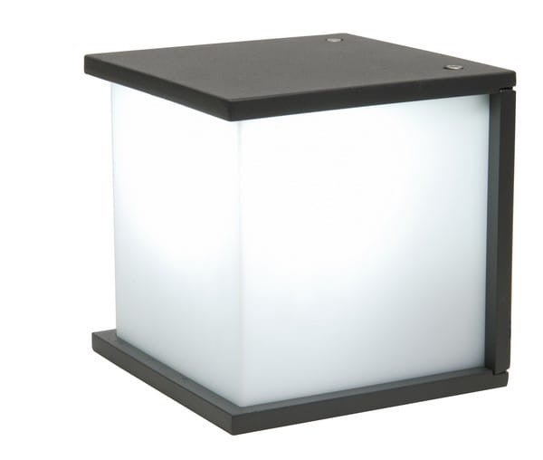 Kinkiet zewnętrzny BOX CUBE antracyt 1xE27x60W wym:16,5x17,1x16,5cm IP44 Lutec