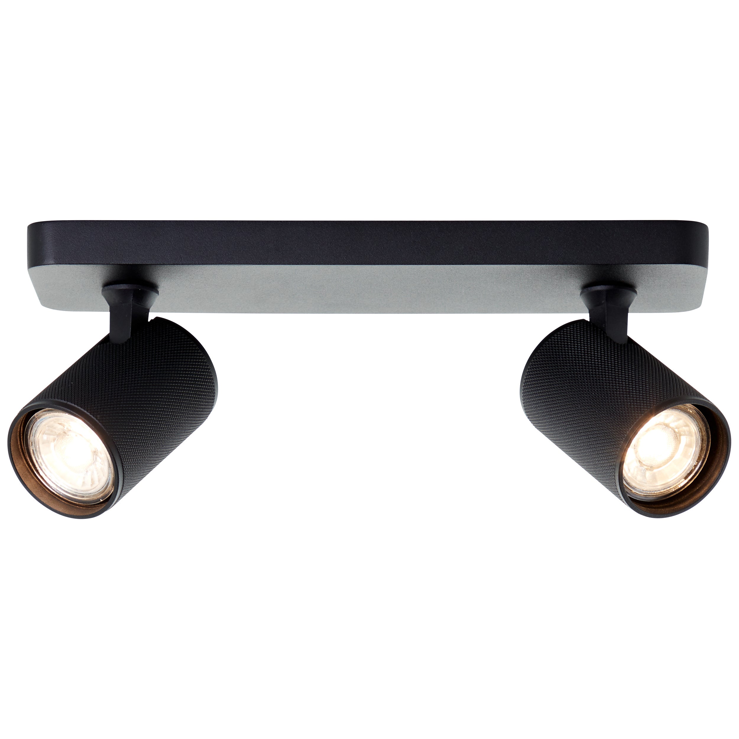 Lampa Brilliant Spot bar LED Marty 2 żarówki piaskowy czarny metal czarny 2x GU10, 10 W, żarówki LED w zestawie i wymienne