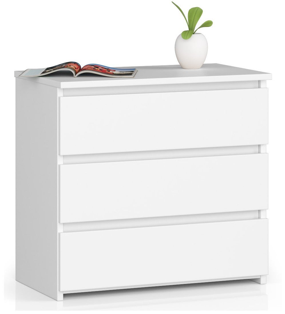 Szafka nocna AKORD CL3 Biała 60 cm 3 szuflady kolor Biały mat 60x35x57 cm