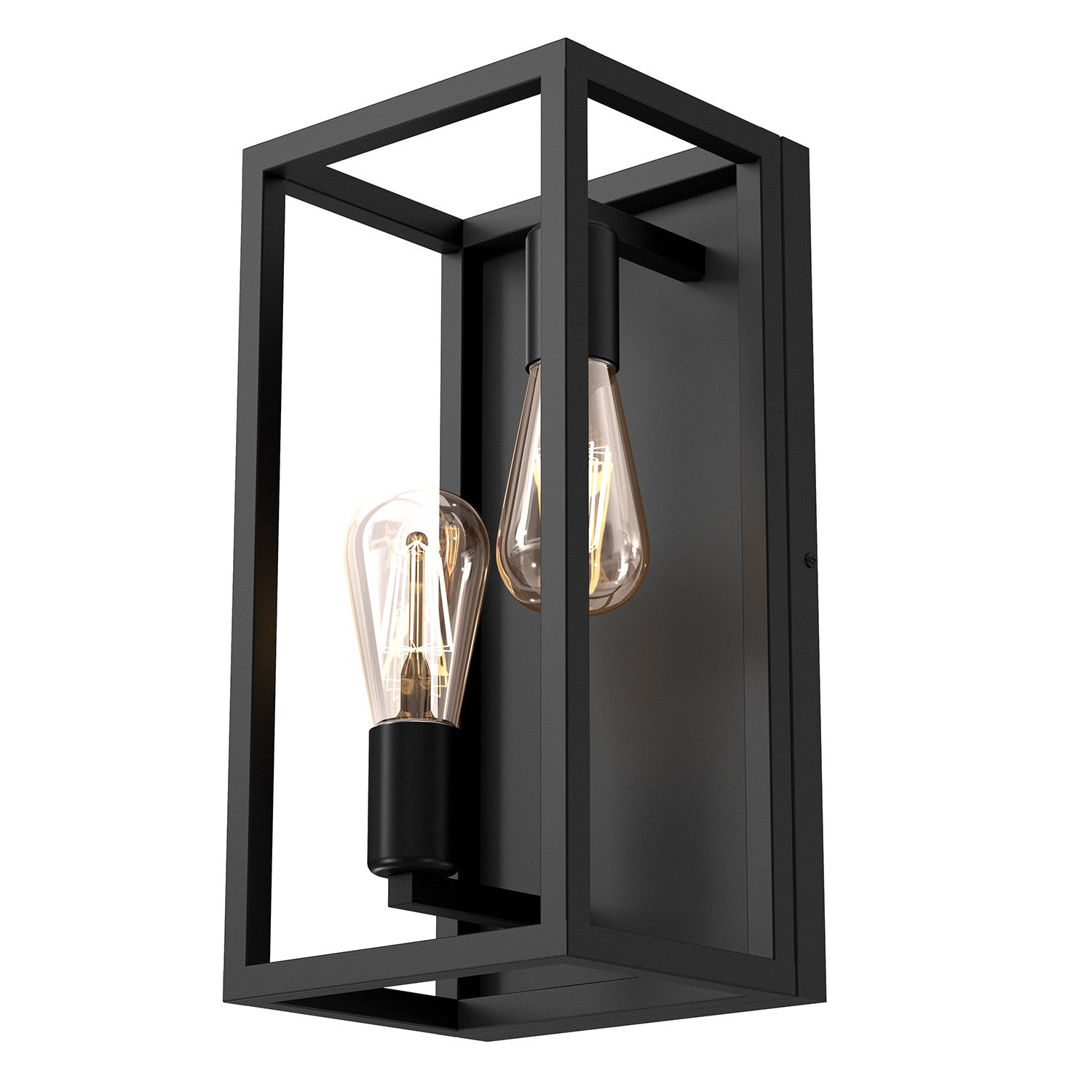 Kinkiet ścienny Frame czarny mat 2xE27x15W wym: 40 x 20 x 17 cm metal IP20 Luminex