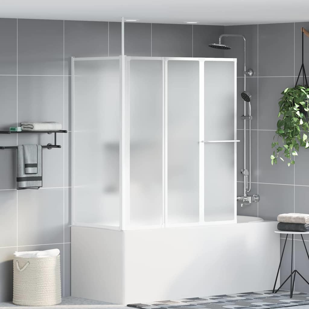 Ekran do kąpieli Mrożone 120 x 70 x 137 cm Aluminium vidaXL