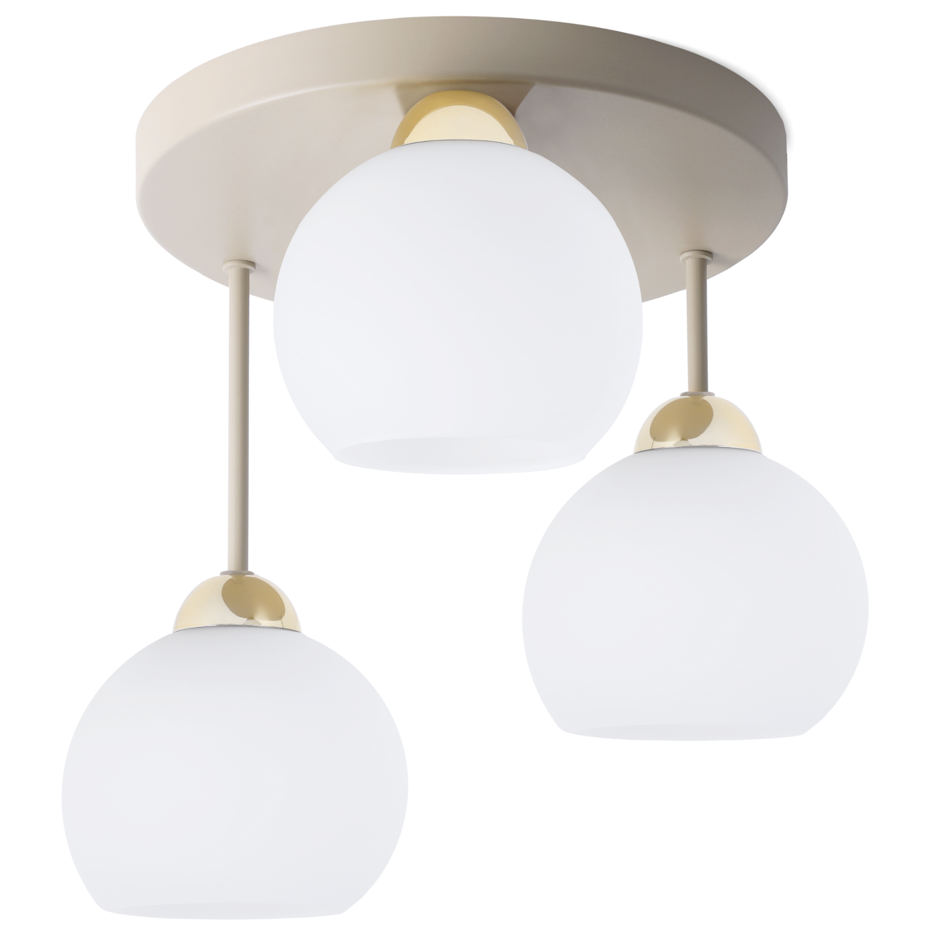 Lampa sufitowa wisząca Light Home LH Eliza White okrągła 3x E27 kaszmirowy/złoty