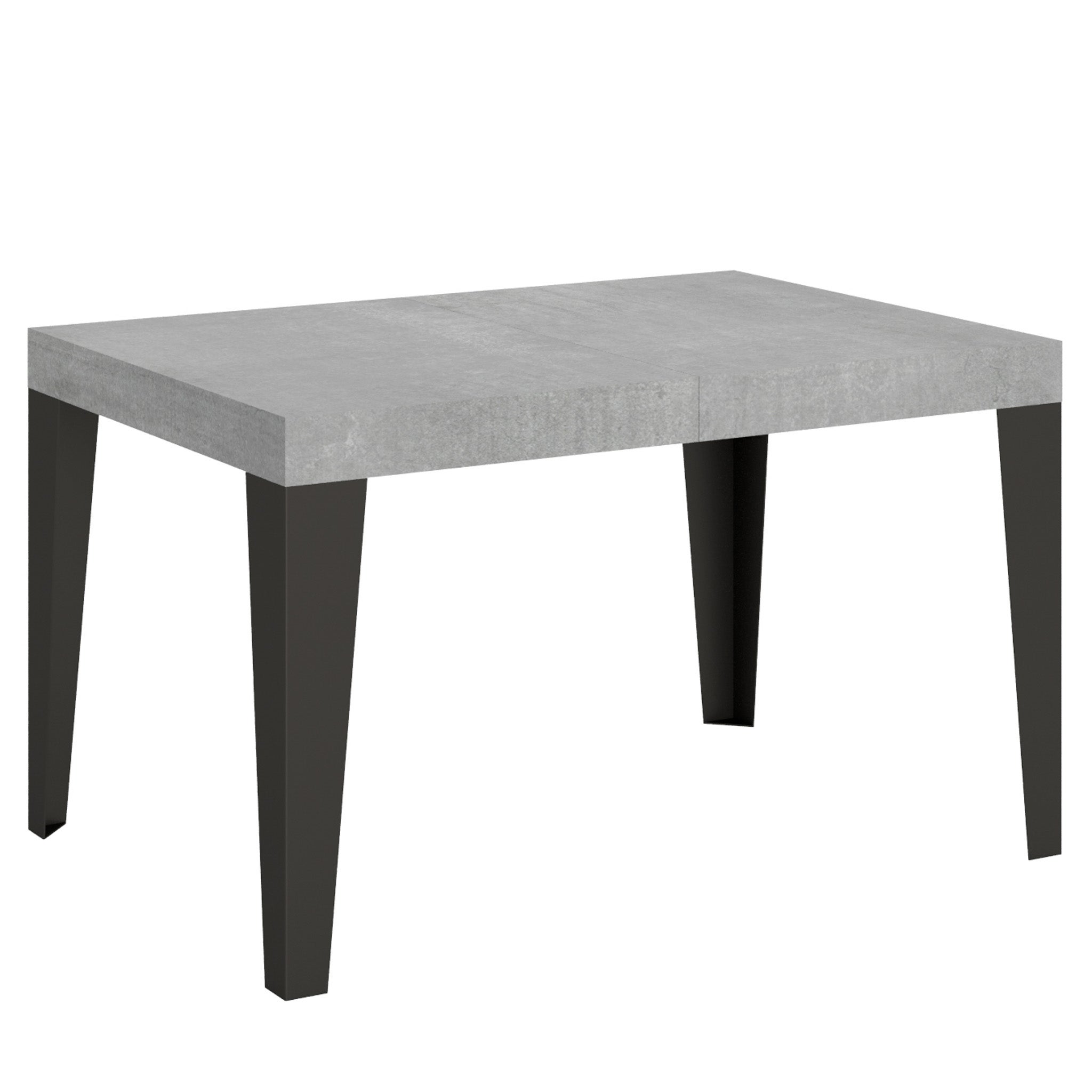 Mesa extensible de 390 cm FLAME 130, cemento gris moderno.