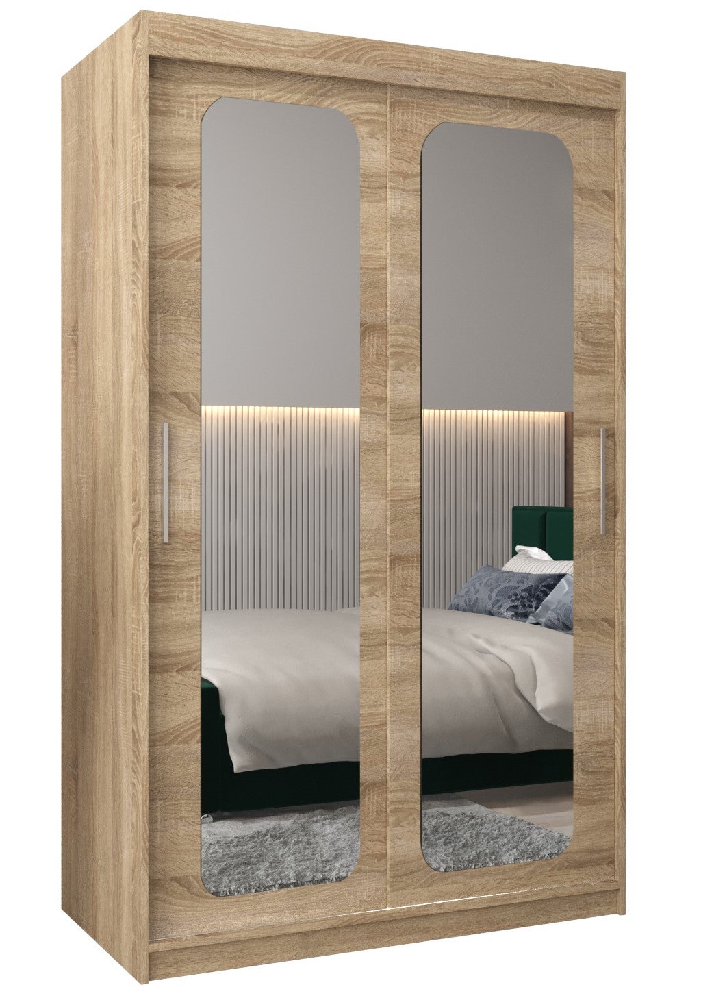 Szafa przesuwna garderoba PROMO T3 120 x 62 x 200 cm Sonoma - Abiks Meble